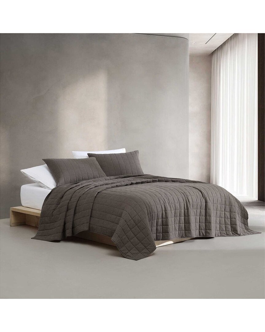 Calvin Klein Melange Flannel Cotton Quilt