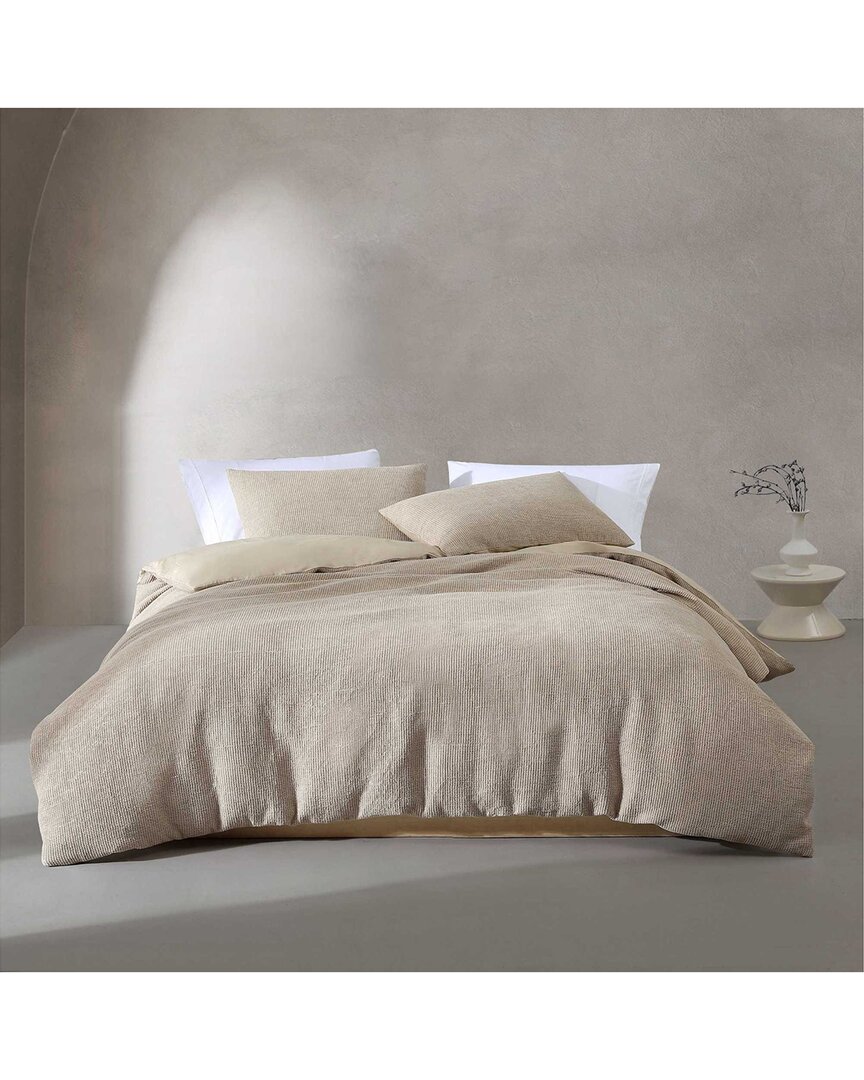 Calvin Klein Microwaffle Cotton Blend Melange Comforter Set