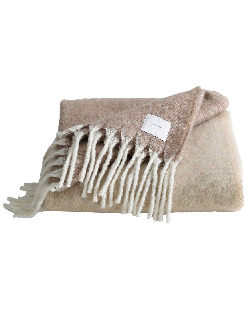 Calvin Klein Mohair Ombre Reversible Throw Blanket