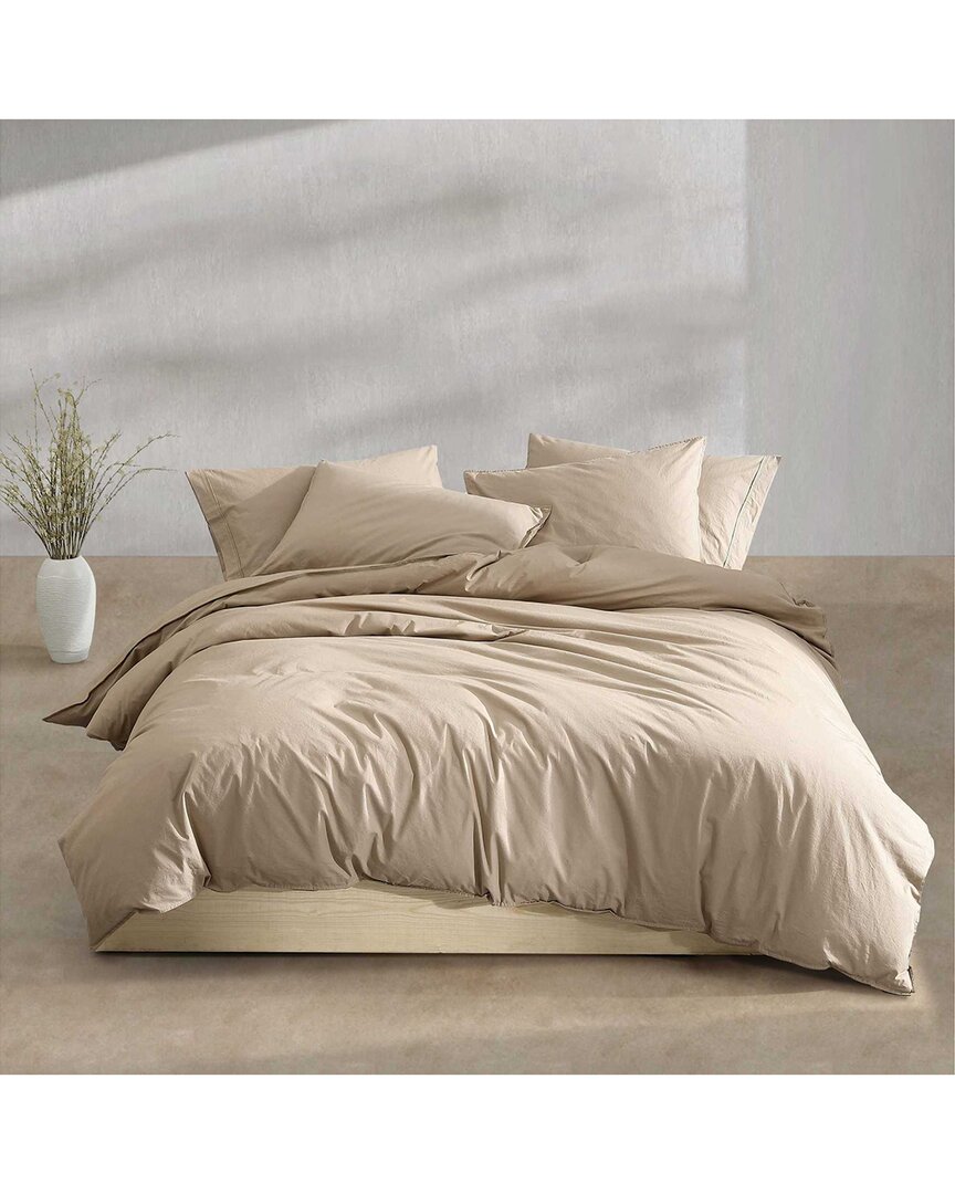 Shop Calvin Klein 200 Thread Count Washed Percale Cotton Duvet Cover Set