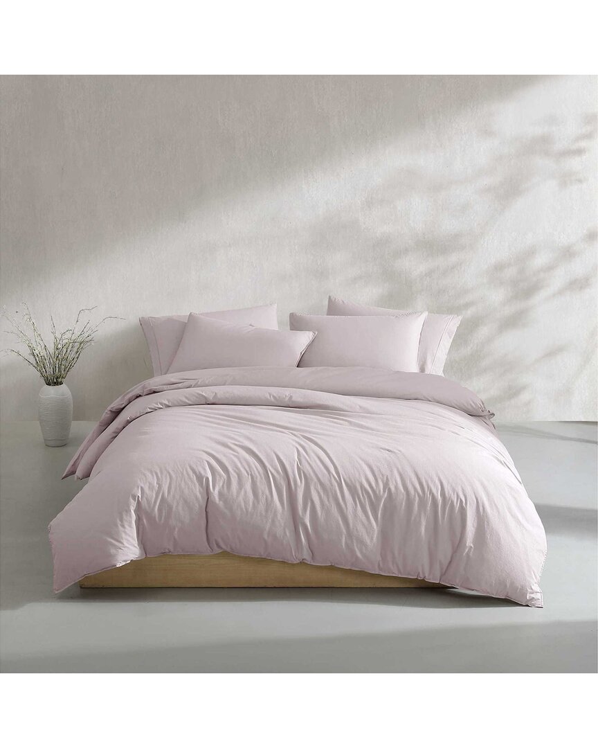 CALVIN KLEIN CALVIN KLEIN 200 THREAD COUNT WASHED PERCALE COTTON DUVET COVER SET 