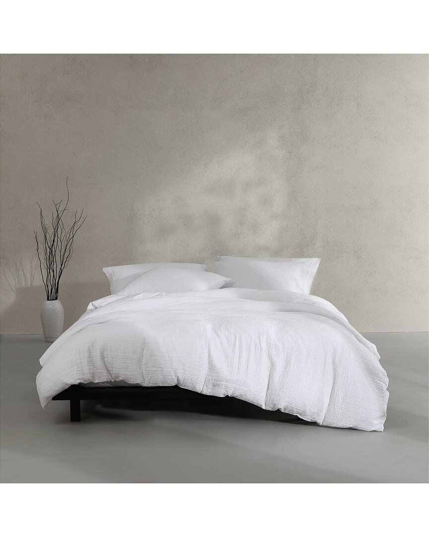 Calvin Klein Washed Texture Solid Cotton Textured Jacquard Comforter Set