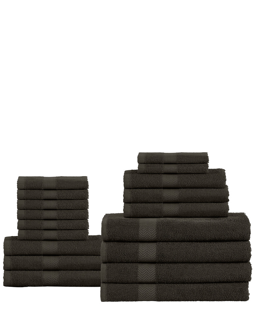 Superior Benton 18pc Cotton Towel Set In Brown