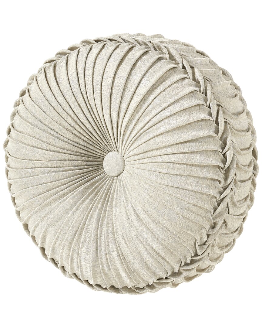 J Queen New York J. Queen New York Celine Tufted Round Throw Pillow In Neutral