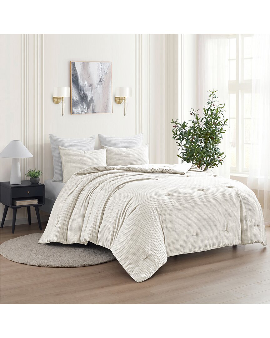 Kathy Ireland Waffle Down Alternative Comforter Set