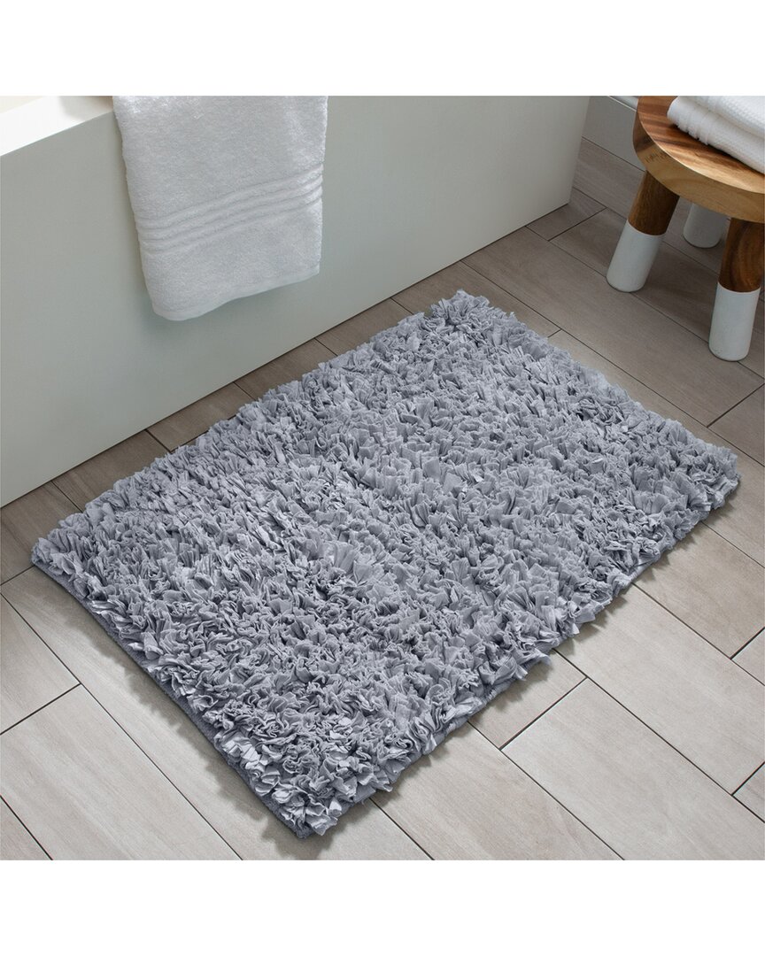 Moda At Home Petal Bath Mat In Grey