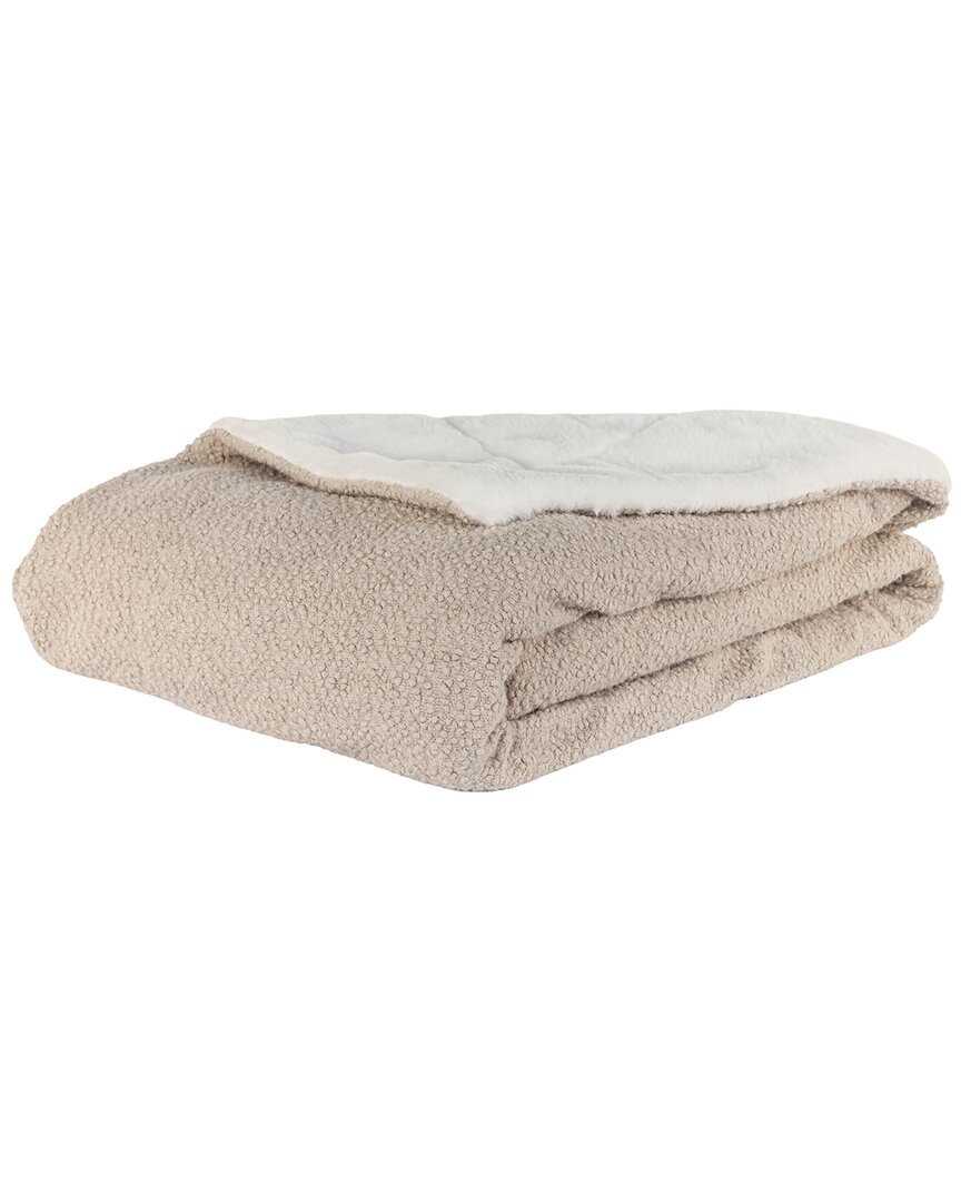 Jennifer Adams Boucle Throw Blanket In Neutral
