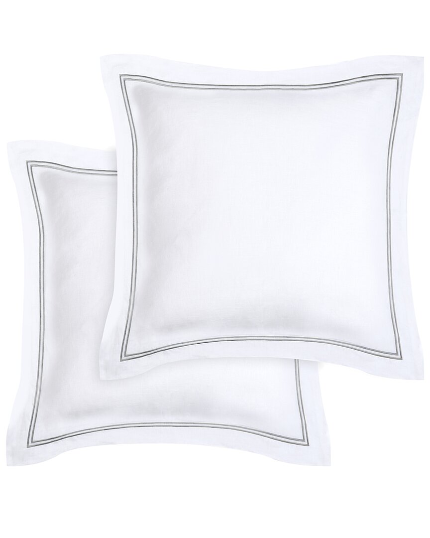 Melange Home Linen Sham Set In White
