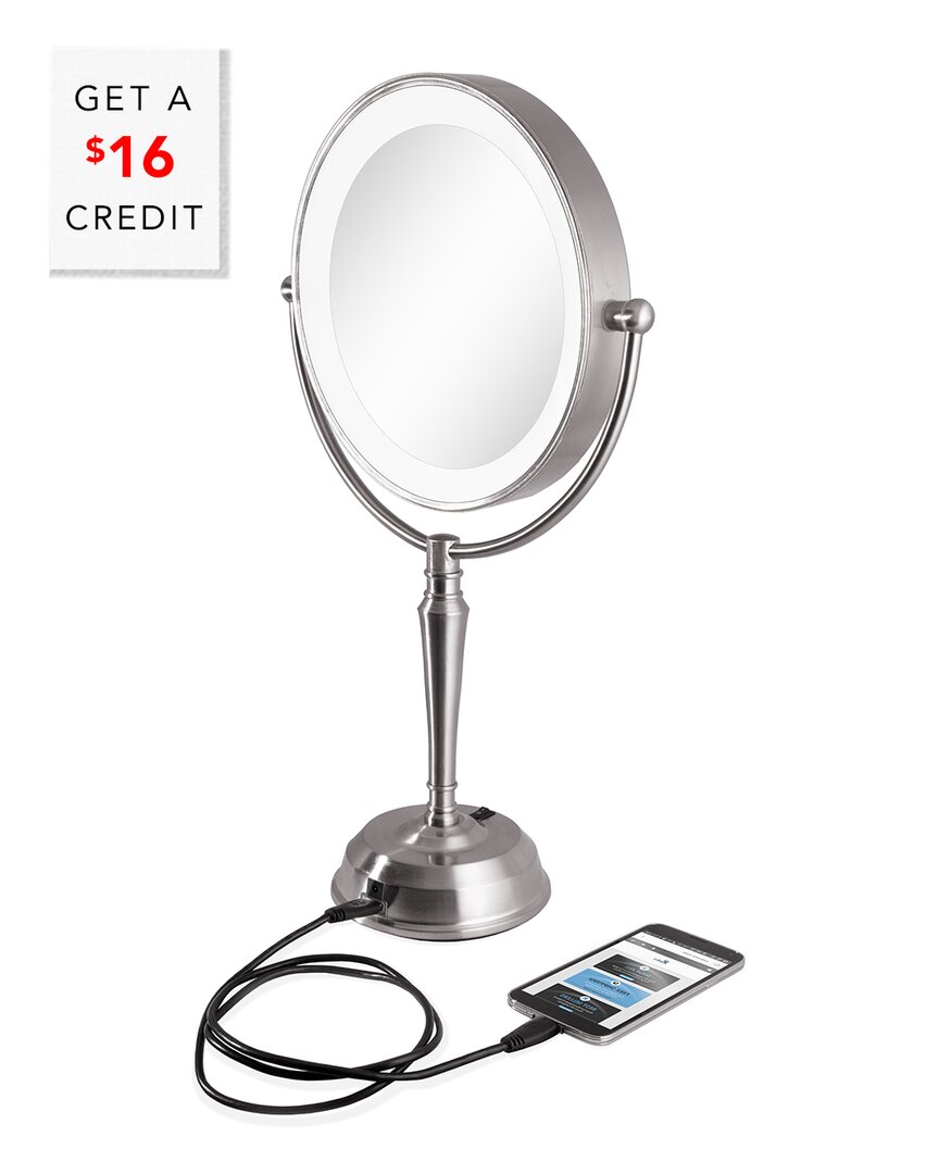 Zadro Rechargeable Cordless Led Lighted Vanity With $16 Credit In Metallic