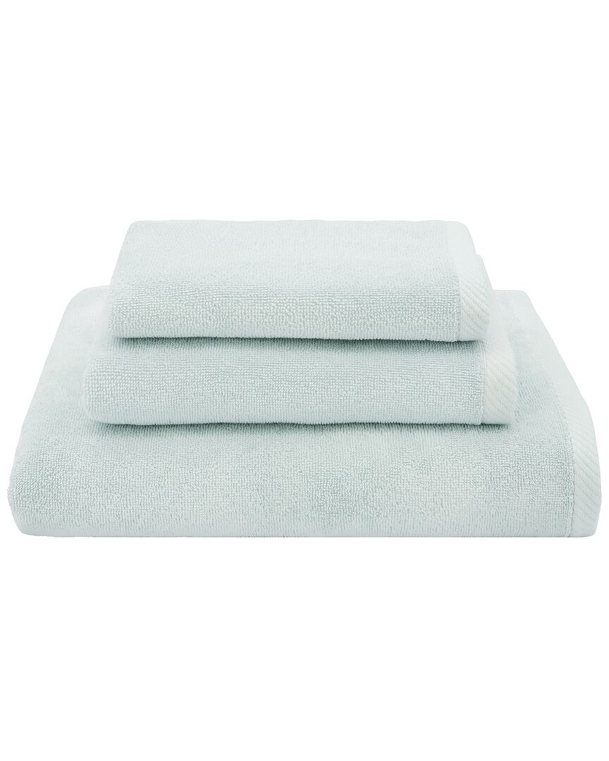 Linum Home Textiles 100% Turkish Cotton Ediree 3pc Towel Set In Aqua