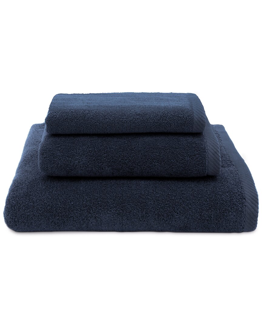 Linum Home Textiles 100% Turkish Cotton Ediree 3pc Towel Set In Blue