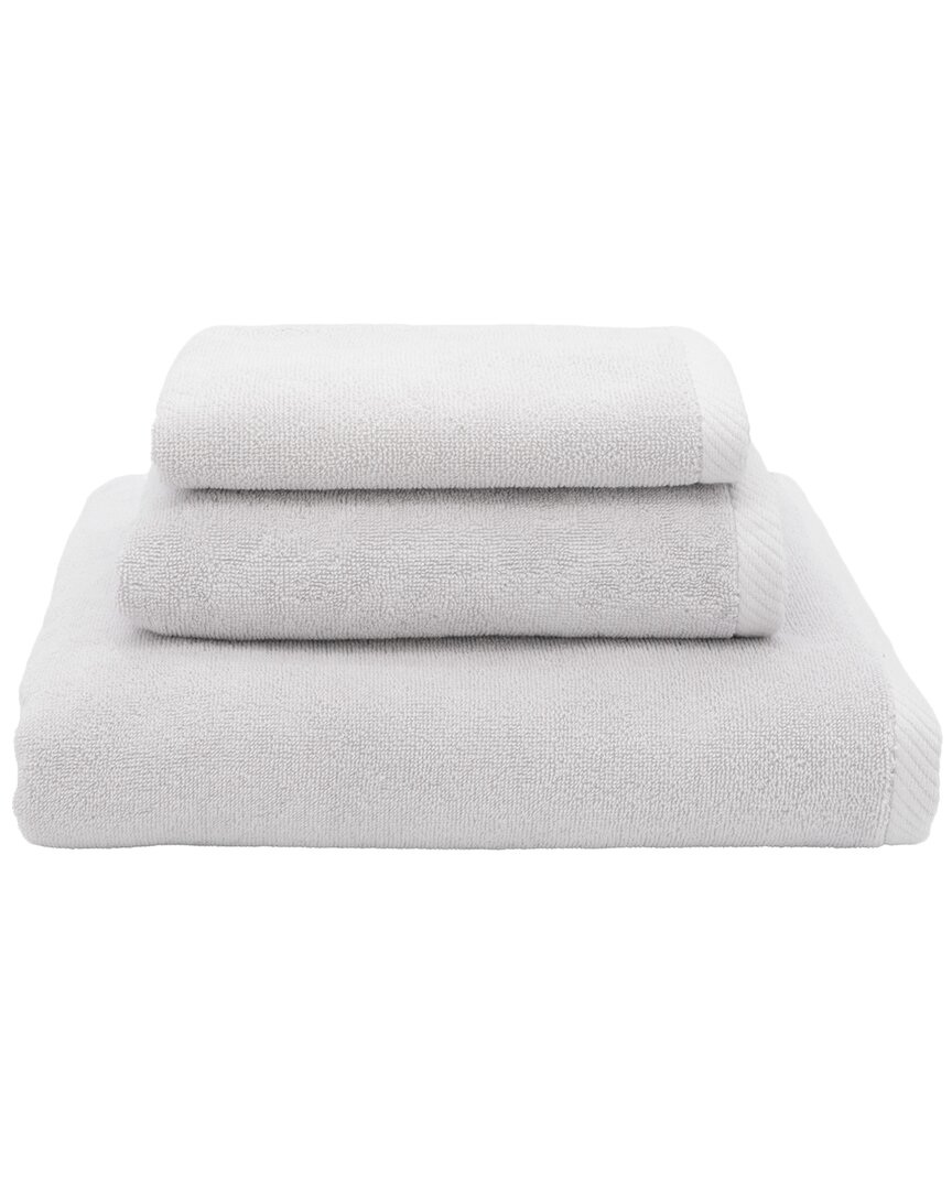 Linum Home Textiles 100% Turkish Cotton Ediree 3pc Towel Set In Silver