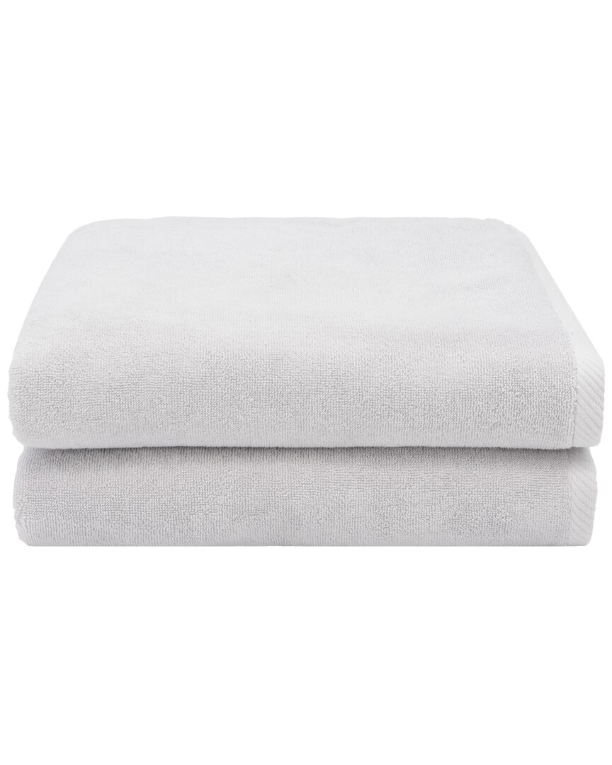 Linum Home Textiles 100% Turkish Cotton Ediree Bath Towels (set Of 2) In Silver