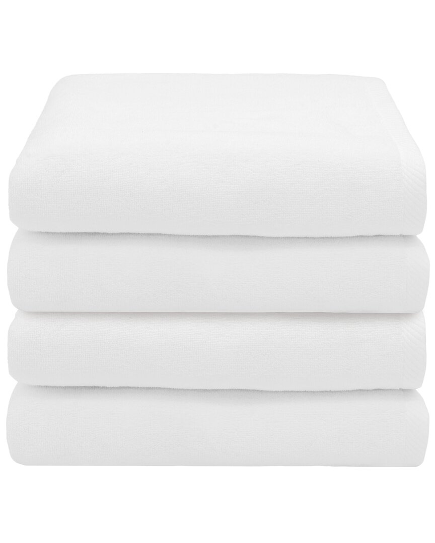 Linum Home Textiles 100% Turkish Cotton Ediree Bath Towels (set Of 4) In White