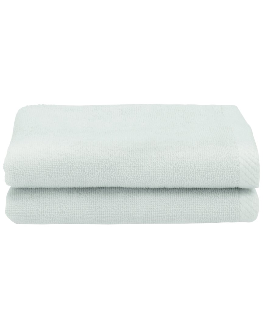 Linum Home Textiles 100% Turkish Cotton Ediree Fingertip Towels (set Of 2) In Aqua