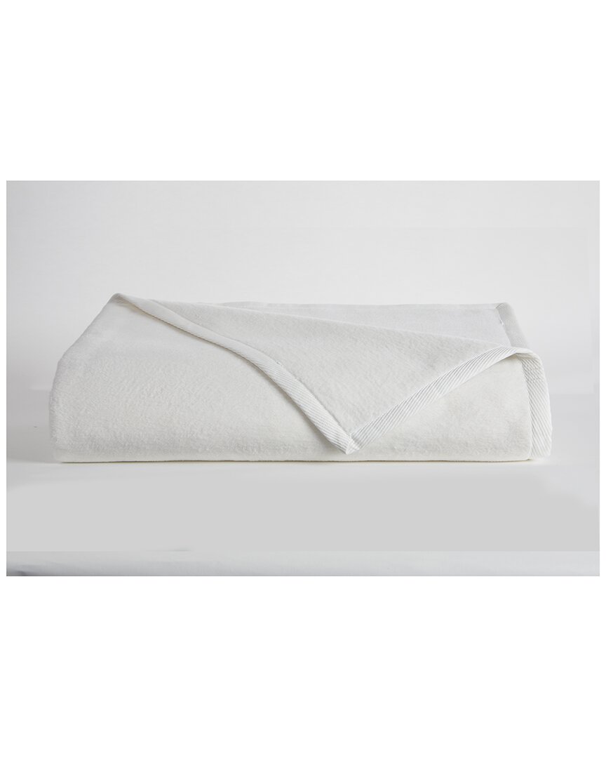 Downtown Company Cashmere White Soft Cotton Blanket-white