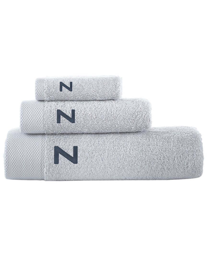 Brooks Brothers Set Of 3 Monogrammed Towels In Gray