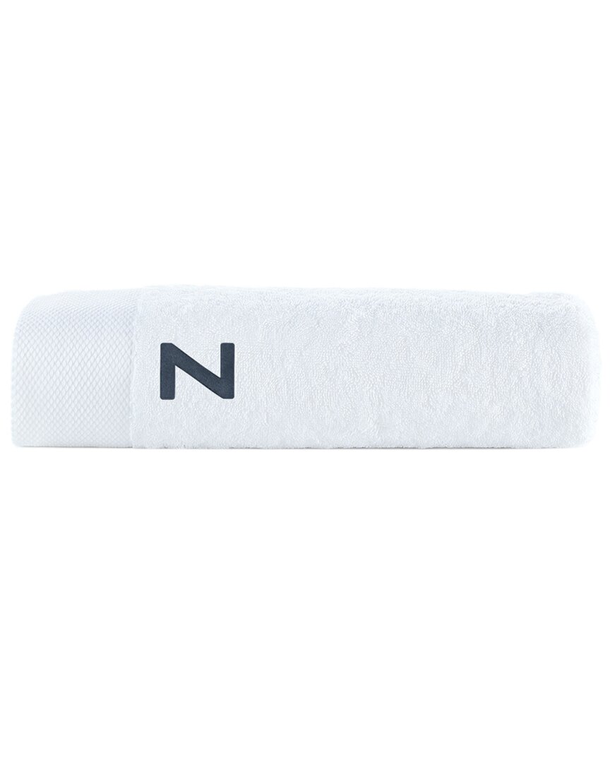 Brooks Brothers Monogrammed Bath Towel In White