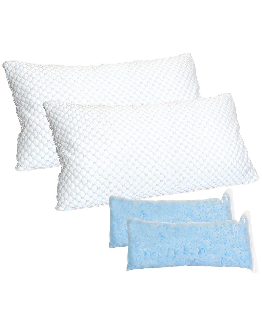 Fresh Fab Finds 2-pack Shredded Memory Foam Adjustable Pillows