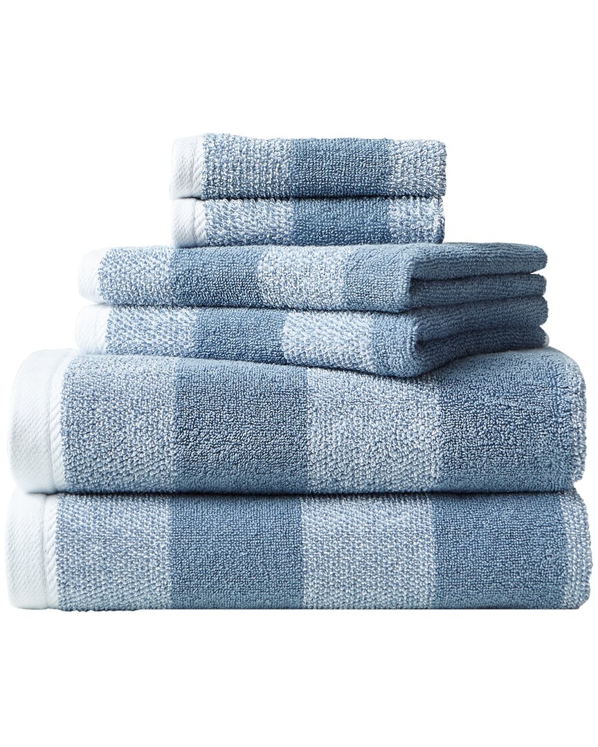 Nautica Oak Lake Cotton 6-piece Towel Set In Blue