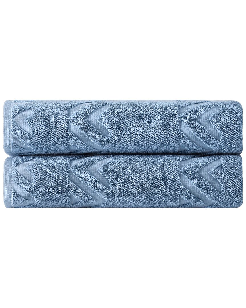 Ozan Premium Home Sovrano 2pc Bath Towels In Blue