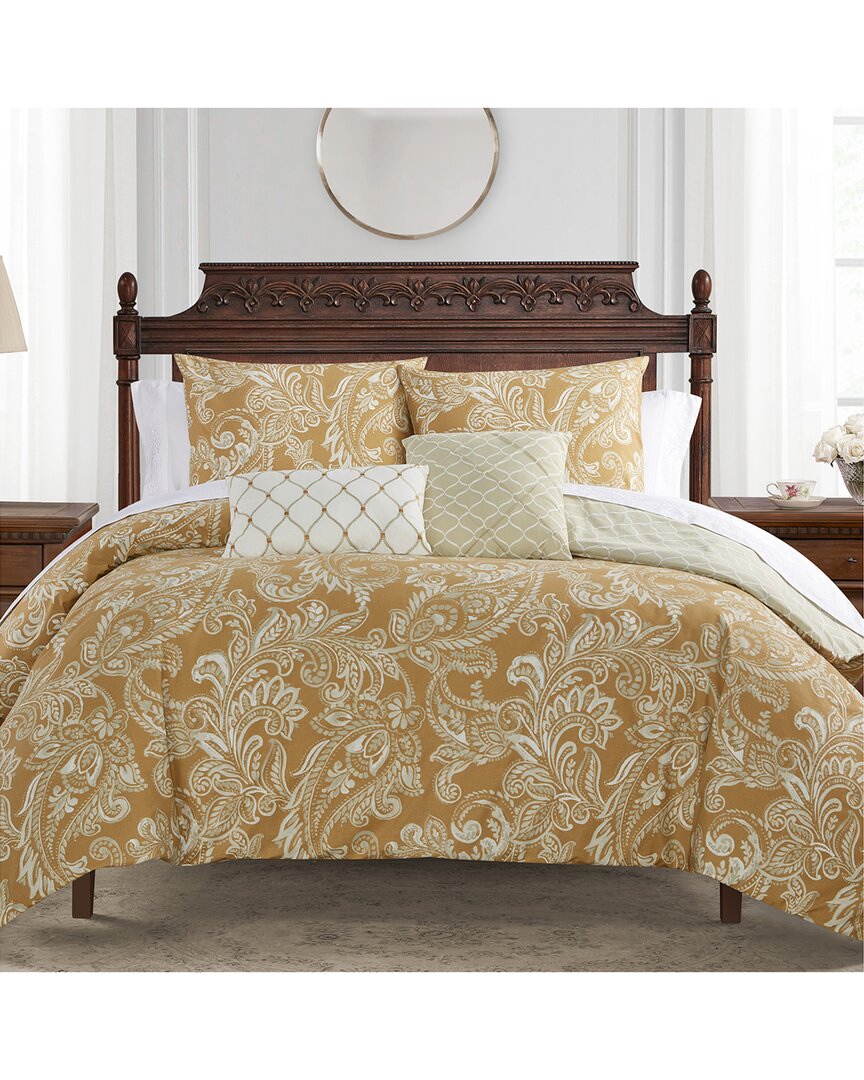 Shop Waterford Dnu Dupe  Arnet Comforter Set In Gold