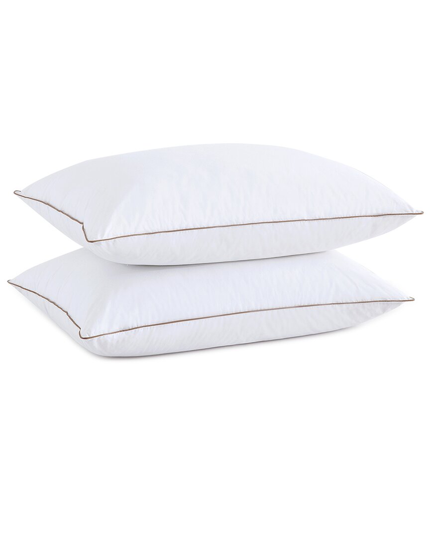Unikome 2 Pack Goose Feather & Down Bed Pillows In White