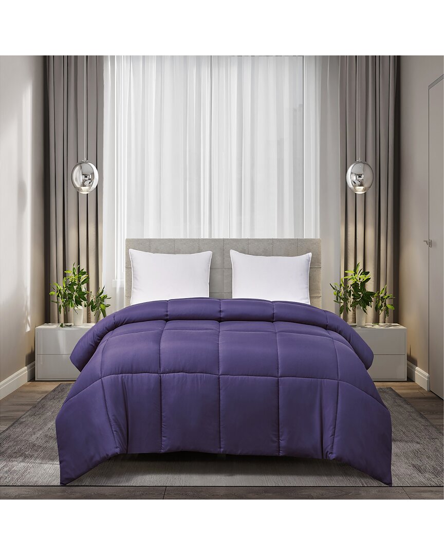 Blue Ridge Home Fashions Microfiber Color Down-alternative All Seasons Purple Comforter