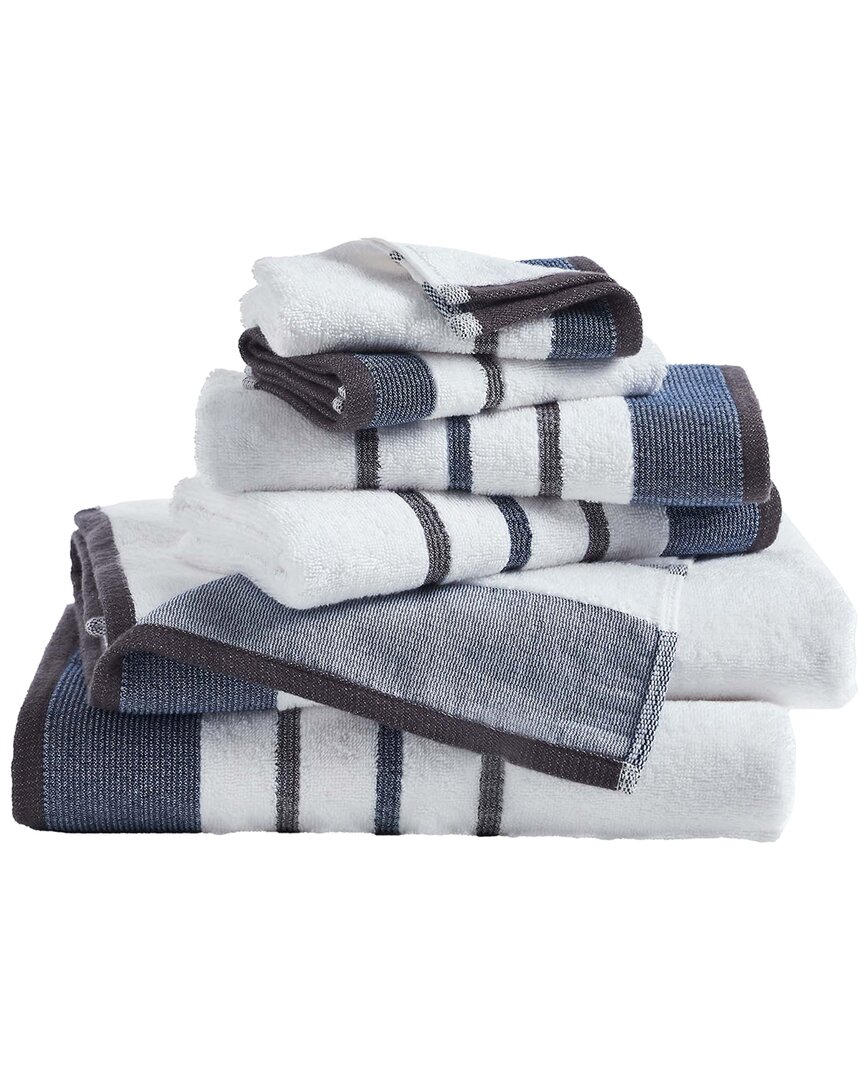 Linery & Co Luxury Cotton Decorative Towel Set In Blue