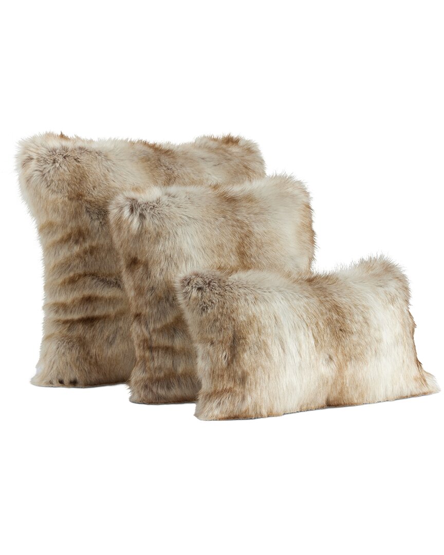Donna Salyers Fabulous-furs Limited Edition Blonde Fox Pillow - Brown In Brown