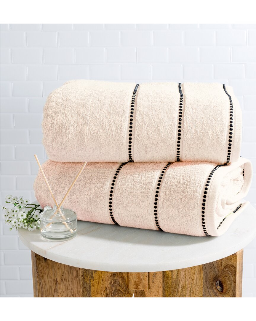 Lavish Home 2pc Bath Sheet Towel Set In Bone