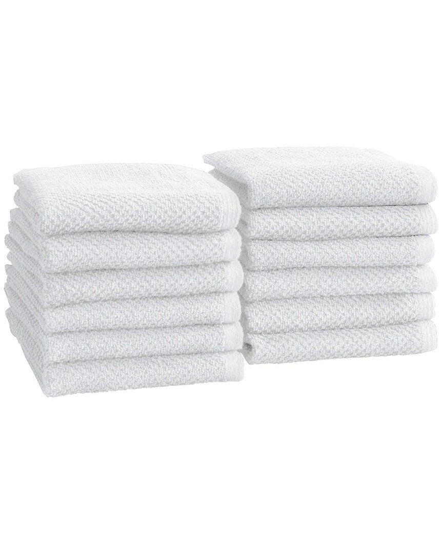 Linery & Co Luxury Cotton Textured Bath Towel In White