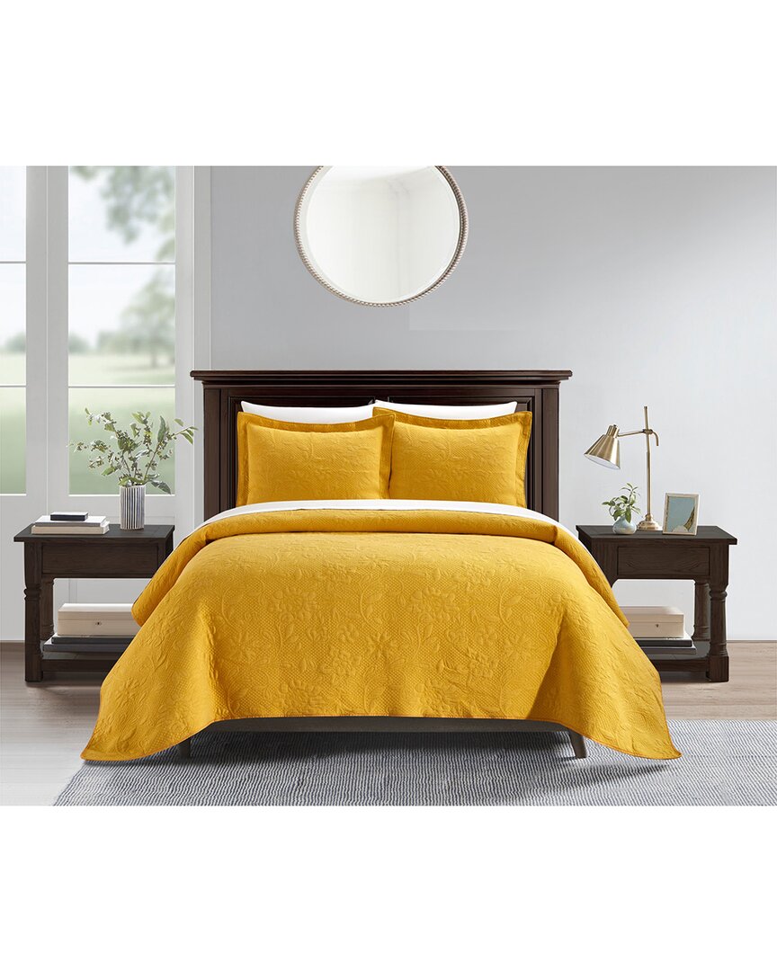 New York And Company New York & Company Austin Bed In A Bag Quilt Set In Mustard