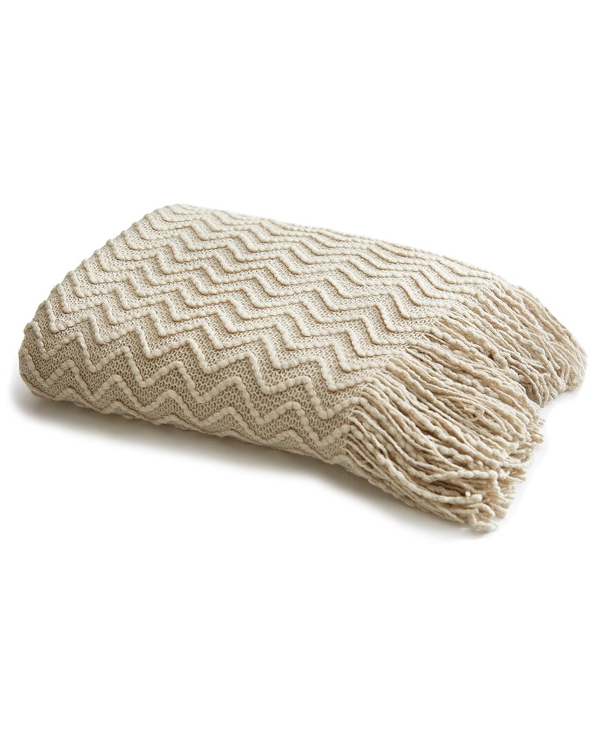 New York And Company New York & Company Newport Throw Blanket In Beige
