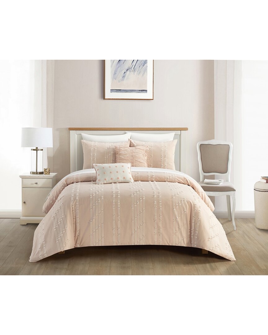 Shop New York And Company New York & Company Desiree Bed In A Bag Comforter Set In Blush