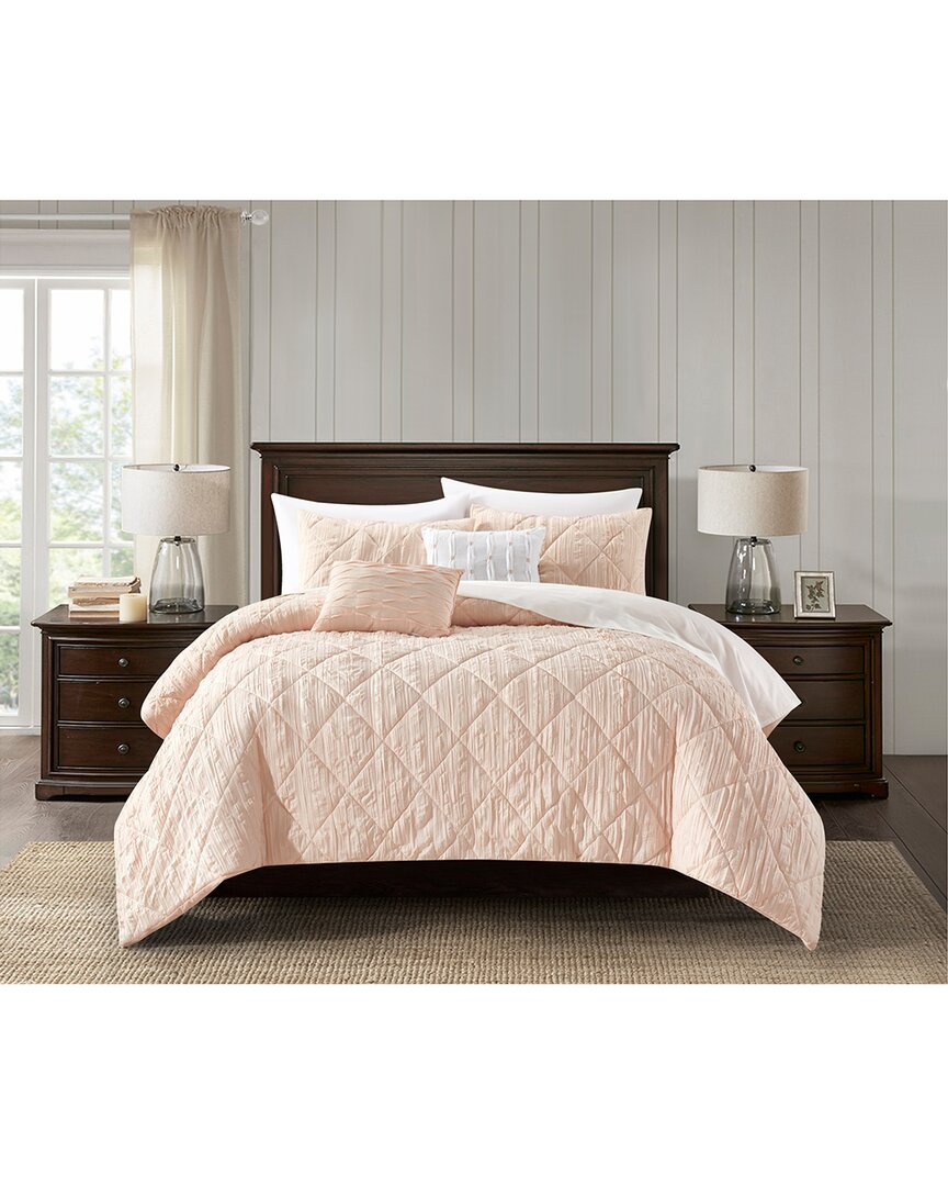 New York And Company New York & Company Leighton Bed In A Bag Comforter Set In Blush