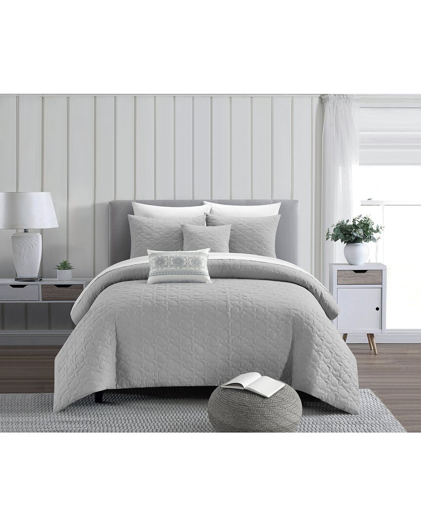 New York And Company Davina Comforter Set In Grey