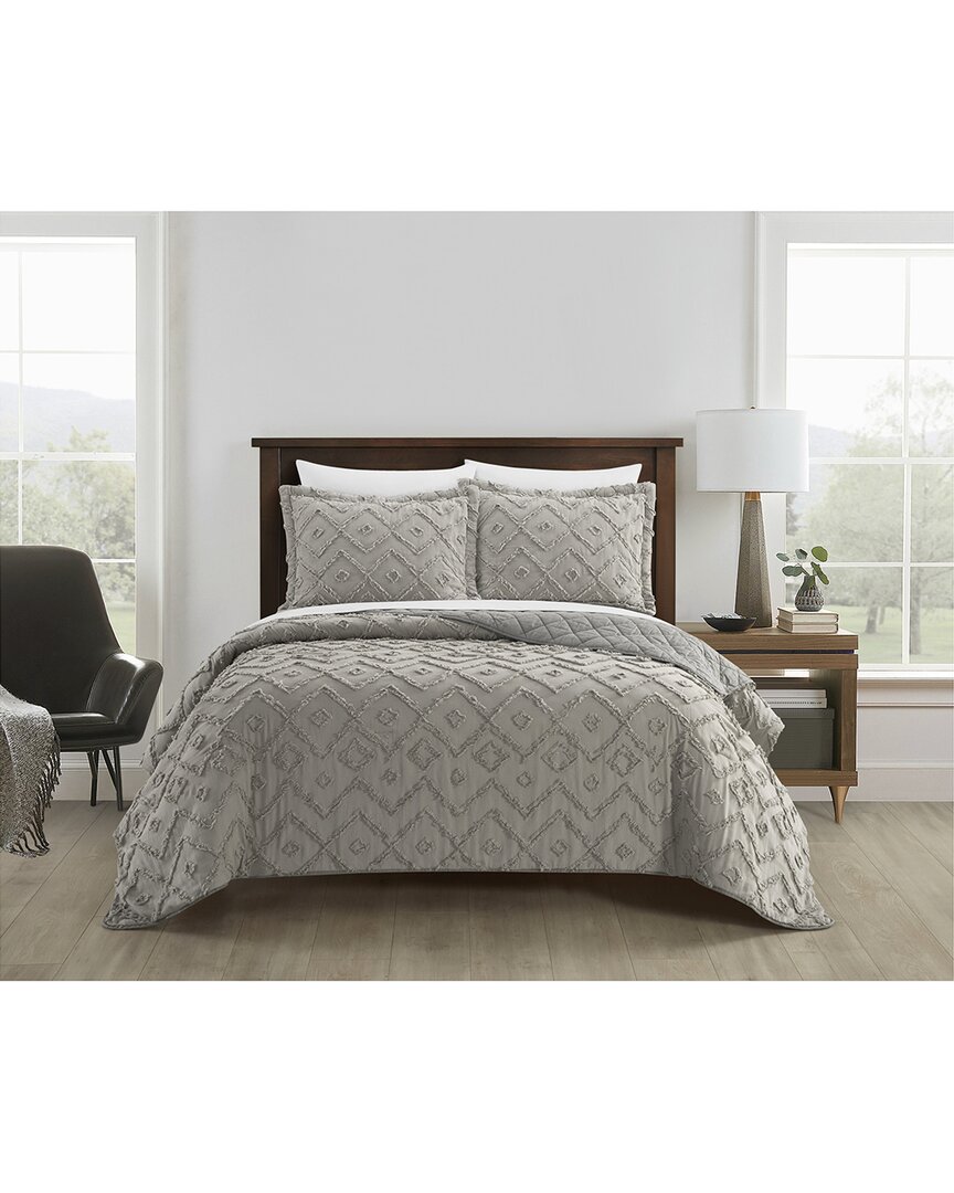 New York And Company Cody Bed In A Bag Quilt Set In Grey