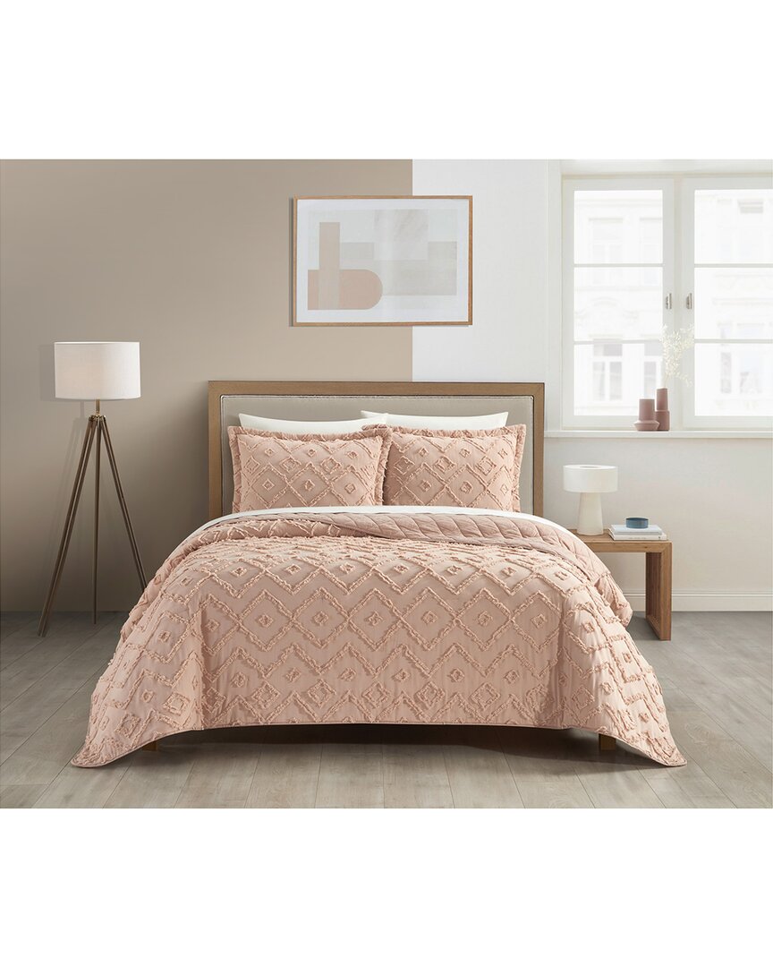 New York And Company Cody Bed In A Bag Quilt Set In Rose