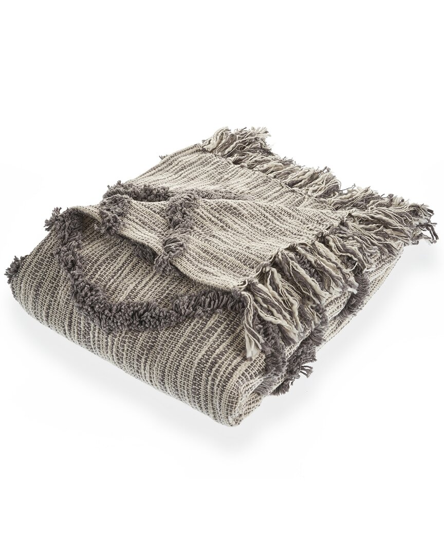 Lr Home Zig Zag Throw Blanket In Gray