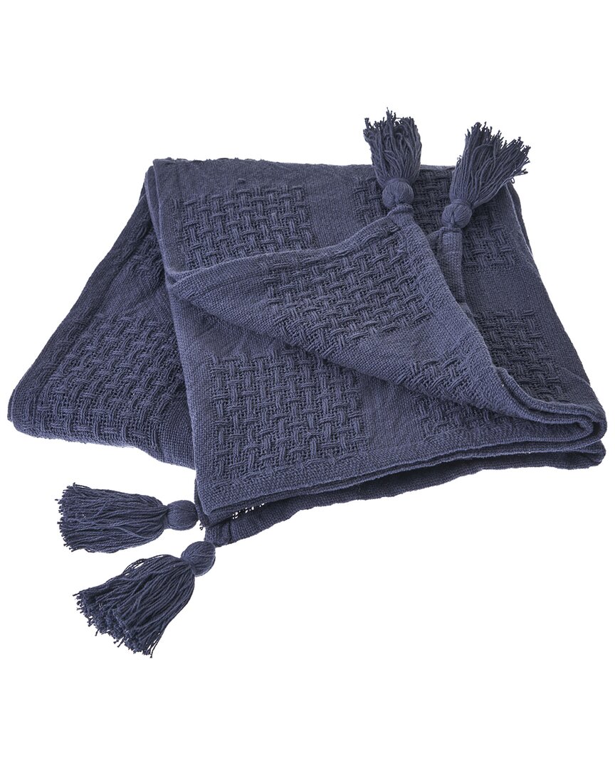 Lr Home Entrancing Indigo Throw Blanket In Indigo