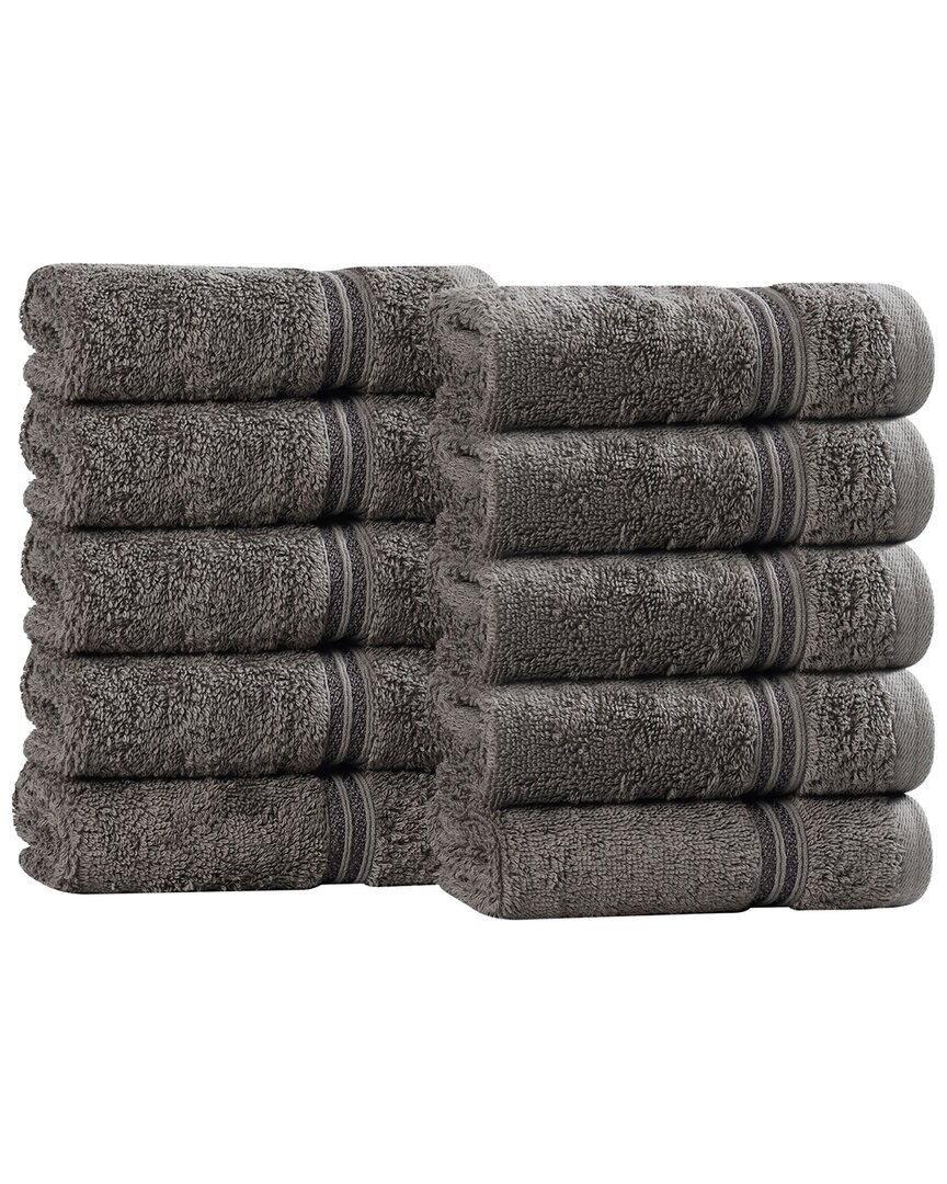 Superior Set Of 10 Heritage Egyptian Cotton Highly Absorbent Solid Ultra Soft Face Towels