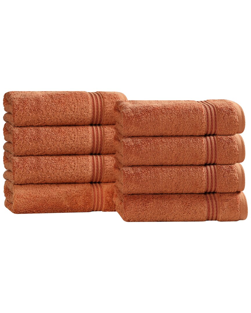 Superior Set Of 8 Heritage Egyptian Cotton Highly Absorbent Solid Ultra Soft Hand Towels