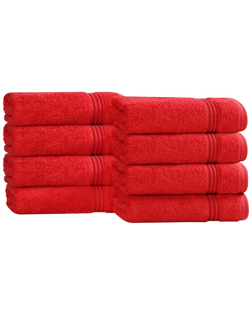 Superior Set Of 8 Heritage Egyptian Cotton Highly Absorbent Solid Ultra Soft Hand Towels
