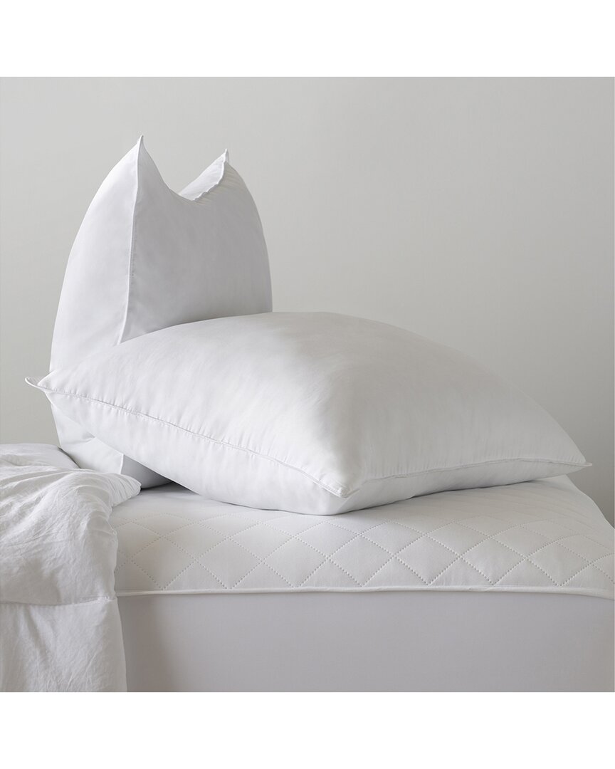 Ella Jayne Cotton Blend Set Of 2 Superior Down-like Soft Stomach Sleeper Pillows In White