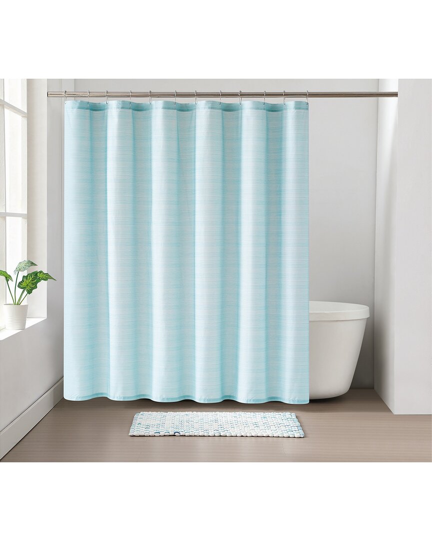 Scout Fine Lines White/blue Shower Curtain