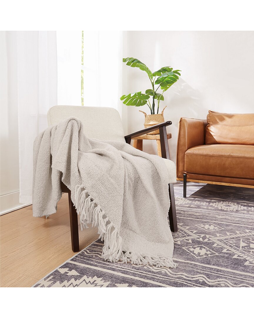 Brooklyn Loom Chunky Boucle Textured Throw Blanket