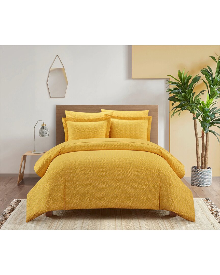 Chic Home Tayson Duvet Cover Set In Yellow