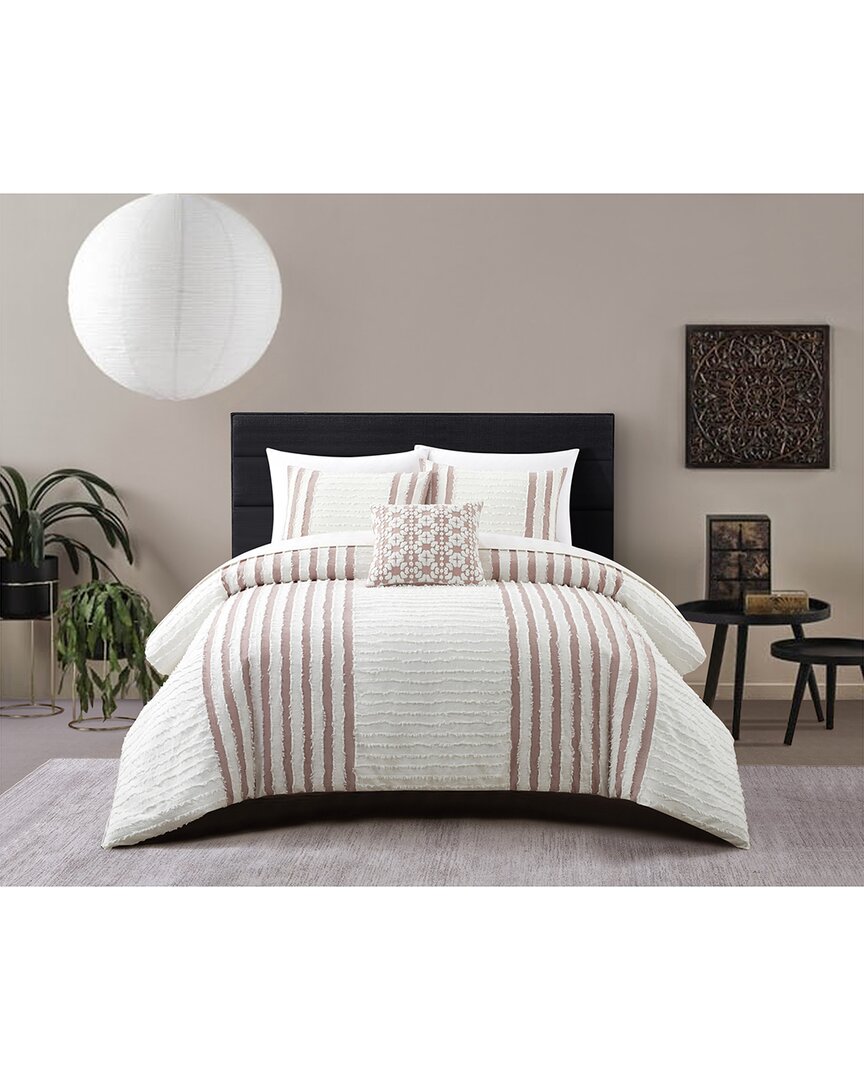 Chic Home Sylvia Comforter Set In Blush