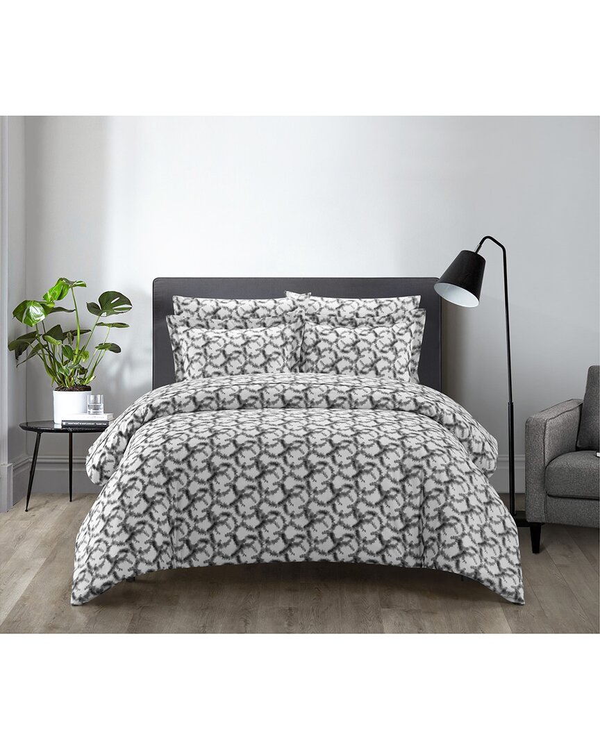 Chic Home Chrystel Duvet Cover Set In Grey